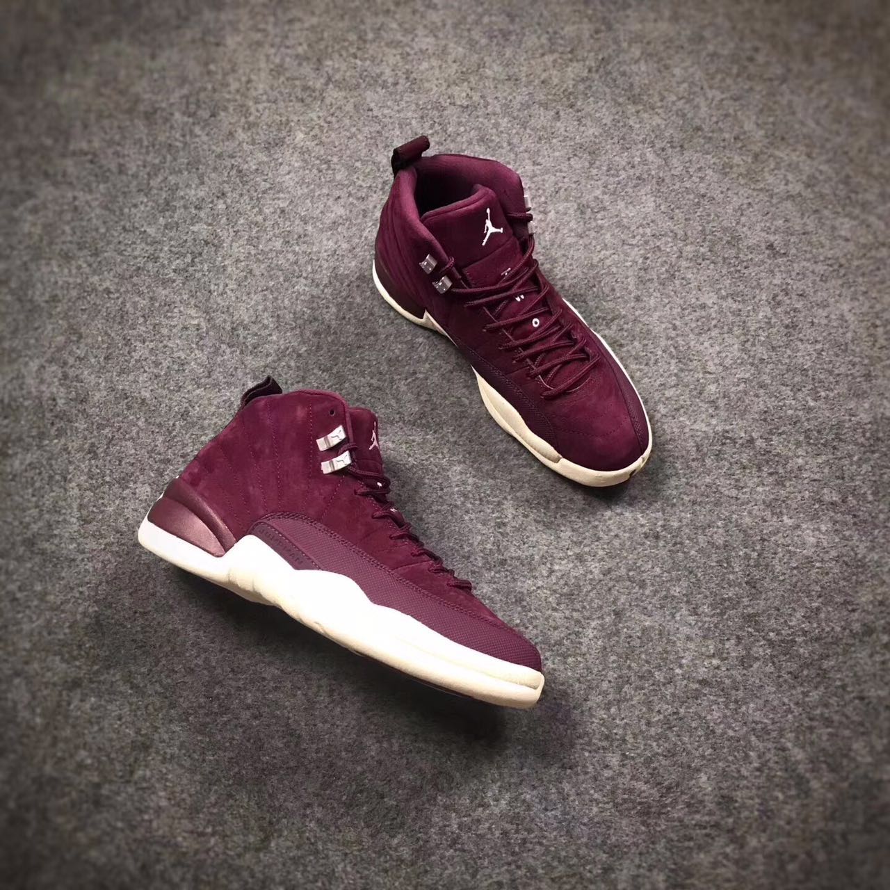 Air Jordan 12 Bordeaux Wine Red Shoes